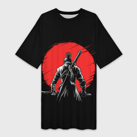 Платье-футболка 3D с принтом Sekiro: Shadows Die Twice в Новосибирске,  |  | armed | death | die | game | japan | ninja | one | samurai | sekiro | shadow | shinobi | wolf | волк | игра | ниндзя | самураи | самурай | тени | тень | шиноби | япония