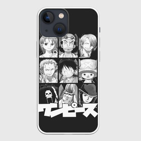 Чехол для iPhone 13 mini с принтом иероглифы One Piece в Новосибирске,  |  | anime | kaido | luffy | manga | one piece | theory | zoro | большой куш | ван | луффи | манга | манки д | мульт | пираты | пис | рыжий | сёнэн | сериал | шанкс