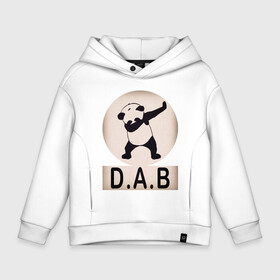 Детское худи Oversize хлопок с принтом DAB Panda в Новосибирске, френч-терри — 70% хлопок, 30% полиэстер. Мягкий теплый начес внутри —100% хлопок | боковые карманы, эластичные манжеты и нижняя кромка, капюшон на магнитной кнопке | best | dab | dabbig | dance | freedom | hip hop | music | panda | rap | даб | даббинг | животные | крутой | лучший | медведь | музыка | панда | рэп | рэпер | свобода | танец | хип хоп