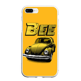 Чехол для iPhone 7Plus/8 Plus матовый с принтом Transformers Bee в Новосибирске, Силикон | Область печати: задняя сторона чехла, без боковых панелей | bumblebee | transformers | автоботы | бамблби | мегатрон | оптимус прайм | роботы | трансформеры