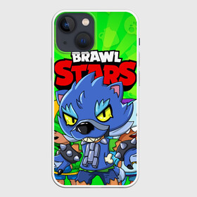 Чехол для iPhone 13 mini с принтом BRAWL STARS LEON в Новосибирске,  |  | brawl stars | brawl stars leon | brawler | leon | shark | werewolf | акула | бравл старз | бравлер | леон | оборотень