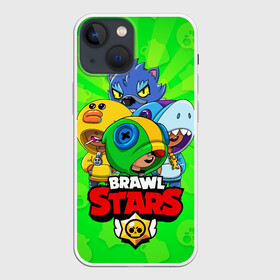 Чехол для iPhone 13 mini с принтом BRAWL STARS LEON в Новосибирске,  |  | brawl stars | brawl stars leon | brawler | leon | sally | shark | werewolf | акула | бравл старз | бравлер | леон | оборотень | салли