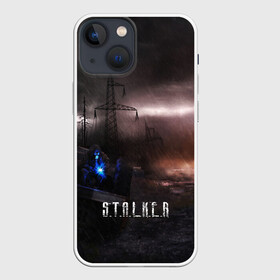 Чехол для iPhone 13 mini с принтом STALKER GAME в Новосибирске,  |  | s.t.a.l.k.e.r. | stalker | арт | зона | зона отчуждения | игра | мутант | пейзаж | припять | радиация | радиоктивный фон | сталкер | чернобыль