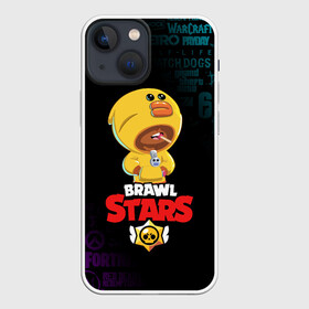 Чехол для iPhone 13 mini с принтом BRAWL STARS SALLY LEON в Новосибирске,  |  | brawl stars | crow | leon | leon shark | sally leon | shark | stars | акула | берли | ворон | леон | леон акула | спайк | эль примо