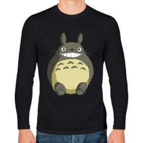 Мужской лонгслив хлопок с принтом Тоторо в Новосибирске, 100% хлопок |  | anime | totoro | аниме | анимэ | монстр | монстрик | персонаж | существо | тоторо | хранитель