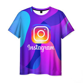 Мужская футболка 3D с принтом Instagram Exclusive в Новосибирске, 100% полиэфир | прямой крой, круглый вырез горловины, длина до линии бедер | insta | instagram | instagramm | social | видео | инста | инстаграм | инстаграмм | приложение | социальная сеть | фото