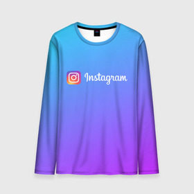 Мужской лонгслив 3D с принтом INSTAGRAM GRADIENT в Новосибирске, 100% полиэстер | длинные рукава, круглый вырез горловины, полуприлегающий силуэт | Тематика изображения на принте: insta | instagram | instagramm | social | видео | инста | инстаграм | инстаграмм | приложение | социальная сеть | фото