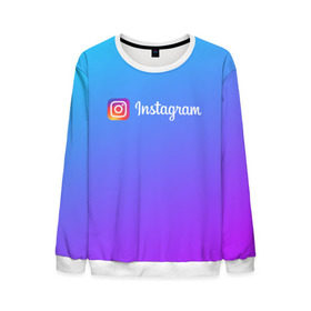 Мужской свитшот 3D с принтом INSTAGRAM GRADIENT в Новосибирске, 100% полиэстер с мягким внутренним слоем | круглый вырез горловины, мягкая резинка на манжетах и поясе, свободная посадка по фигуре | insta | instagram | instagramm | social | видео | инста | инстаграм | инстаграмм | приложение | социальная сеть | фото