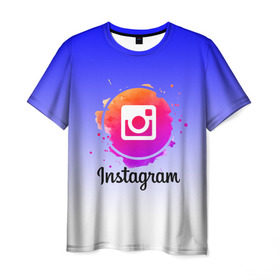 Мужская футболка 3D с принтом INSTAGRAM в Новосибирске, 100% полиэфир | прямой крой, круглый вырез горловины, длина до линии бедер | insta | instagram | instagramm | social | видео | инста | инстаграм | инстаграмм | приложение | социальная сеть | фото