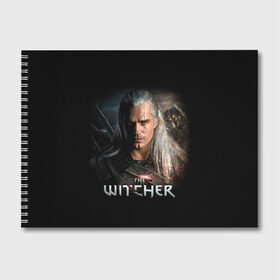 Альбом для рисования с принтом THE WITCHER в Новосибирске, 100% бумага
 | матовая бумага, плотность 200 мг. | geralt | netflix | the witcher | witcher | ведьмак | геральт | йенифер | нетфликс | сериал ведьмак | трисс | цири