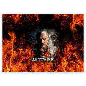 Поздравительная открытка с принтом THE WITCHER в Новосибирске, 100% бумага | плотность бумаги 280 г/м2, матовая, на обратной стороне линовка и место для марки
 | geralt | netflix | the witcher | witcher | ведьмак | геральт | йенифер | нетфликс | сериал ведьмак | трисс | цири