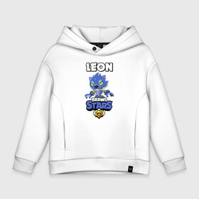 Детское худи Oversize хлопок с принтом BRAWL STARS ОБОРОТЕНЬ LEON. в Новосибирске, френч-терри — 70% хлопок, 30% полиэстер. Мягкий теплый начес внутри —100% хлопок | боковые карманы, эластичные манжеты и нижняя кромка, капюшон на магнитной кнопке | Тематика изображения на принте: brawl stars | colt | crow | leon | leon shark | moba | sally leon | shark | акула | берли | бравл старс | ворон | жанр | игра | кольт | леон | нита | оборотень | оборотень leon | шелли