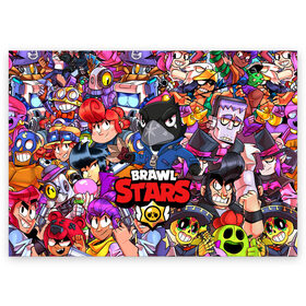 Поздравительная открытка с принтом BRAWL STARS CROW в Новосибирске, 100% бумага | плотность бумаги 280 г/м2, матовая, на обратной стороне линовка и место для марки
 | brawl stars | brawl stars все персонажи | crow | leon | leon shark | sally leon | shark | stars | акула | берли | ворон | леон | леон акула | спайк | эль примо