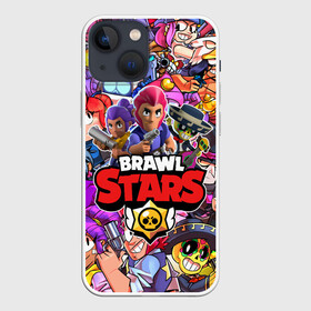 Чехол для iPhone 13 mini с принтом BRAWL STARS в Новосибирске,  |  | brawl stars | brawl stars все персонажи | crow | leon | leon shark | sally leon | shark | stars | акула | берли | ворон | леон | леон акула | спайк | эль примо