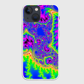 Чехол для iPhone 13 mini с принтом NEONACID в Новосибирске,  |  | abstract | abstraction | texture | абстракция | геометрия | иллюзия | обман зрения | оптический узор | текстура