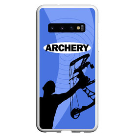 Чехол для Samsung Galaxy S10 с принтом Archery в Новосибирске, Силикон | Область печати: задняя сторона чехла, без боковых панелей | Тематика изображения на принте: archer | archery | bow | bow hunter | bowhunter | лук | лучник | стрельба из лука