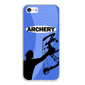 Чехол для iPhone 5/5S матовый с принтом Archery в Новосибирске, Силикон | Область печати: задняя сторона чехла, без боковых панелей | archer | archery | bow | bow hunter | bowhunter | лук | лучник | стрельба из лука