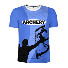 Мужская футболка 3D спортивная с принтом Archery в Новосибирске, 100% полиэстер с улучшенными характеристиками | приталенный силуэт, круглая горловина, широкие плечи, сужается к линии бедра | Тематика изображения на принте: archer | archery | bow | bow hunter | bowhunter | лук | лучник | стрельба из лука
