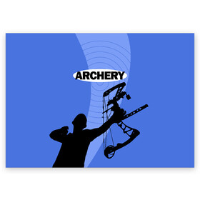 Поздравительная открытка с принтом Archery в Новосибирске, 100% бумага | плотность бумаги 280 г/м2, матовая, на обратной стороне линовка и место для марки
 | archer | archery | bow | bow hunter | bowhunter | лук | лучник | стрельба из лука
