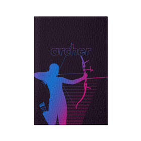 Обложка для паспорта матовая кожа с принтом Archer в Новосибирске, натуральная матовая кожа | размер 19,3 х 13,7 см; прозрачные пластиковые крепления | archer | archery | bow | bow hunter | bowhunter | лук | лучник | стрельба из лука
