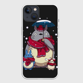 Чехол для iPhone 13 с принтом My Neighbor Totoro зонт от снега в Новосибирске,  |  | anime | hayao miyazaki | japanese | meme | miyazaki | piano | studio ghibli | tokyo | totoro | гибли | котобус | мой | сосед | сусуватари | тонари | тоторо | хаяо миядзаки