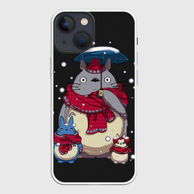 Чехол для iPhone 13 mini с принтом My Neighbor Totoro зонт от снега в Новосибирске,  |  | anime | hayao miyazaki | japanese | meme | miyazaki | piano | studio ghibli | tokyo | totoro | гибли | котобус | мой | сосед | сусуватари | тонари | тоторо | хаяо миядзаки