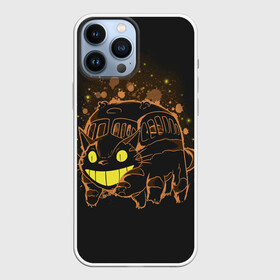 Чехол для iPhone 13 Pro Max с принтом My Neighbor Totoro оранжевый кот в Новосибирске,  |  | Тематика изображения на принте: anime | hayao miyazaki | japanese | meme | miyazaki | piano | studio ghibli | tokyo | totoro | гибли | котобус | мой | сосед | сусуватари | тонари | тоторо | хаяо миядзаки