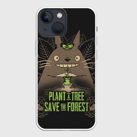 Чехол для iPhone 13 mini с принтом Plant a tree Save the forest в Новосибирске,  |  | anime | hayao miyazaki | japanese | meme | miyazaki | piano | studio ghibli | tokyo | totoro | гибли | котобус | мой | сосед | сусуватари | тонари | тоторо | хаяо миядзаки