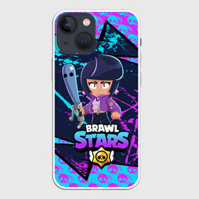 Чехол для iPhone 13 mini с принтом BRAWL STARS BIBI. в Новосибирске,  |  | bib | brawl stars | bull | colt | crow | leon | leon shark | moba | sally leon | shark | акула | берли | биби | бравл старс | ворон | жанр | игра | кольт | леон | леон акула | нита | спайк | шелли