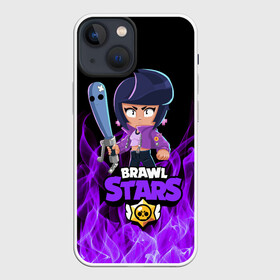 Чехол для iPhone 13 mini с принтом BRAWL STARS BIBI. в Новосибирске,  |  | bib | brawl stars | bull | colt | crow | leon | leon shark | moba | sally leon | shark | акула | берли | биби | бравл старс | ворон | жанр | игра | кольт | леон | леон акула | нита | спайк | шелли