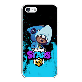 Чехол для iPhone 5/5S матовый с принтом Brawl Stars LEON SHARK в Новосибирске, Силикон | Область печати: задняя сторона чехла, без боковых панелей | 8 bit | 8 бит | brawl | brawl stars | crow | leon | shark | stars | акула | бравл | бравл старс | браво старс | игра | компьютерная | кров | леон | леон акула | онлайн | старс | шарк