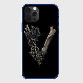 Чехол для iPhone 12 Pro с принтом Vikings (bones logo) в Новосибирске, силикон | область печати: задняя сторона чехла, без боковых панелей | bones | good | skull | viking | vikings | бог | викинг | викинги | кости | скандинавы | череп | язычник