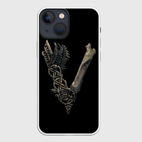 Чехол для iPhone 13 mini с принтом Vikings (bones logo) в Новосибирске,  |  | bones | good | skull | viking | vikings | бог | викинг | викинги | кости | скандинавы | череп | язычник