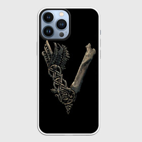 Чехол для iPhone 13 Pro Max с принтом Vikings (bones logo) в Новосибирске,  |  | Тематика изображения на принте: bones | good | skull | viking | vikings | бог | викинг | викинги | кости | скандинавы | череп | язычник