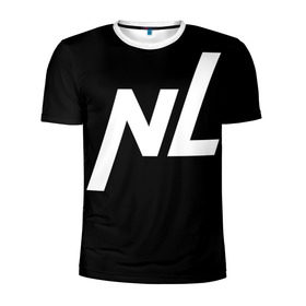 Мужская футболка 3D спортивная с принтом NL logo в Новосибирске, 100% полиэстер с улучшенными характеристиками | приталенный силуэт, круглая горловина, широкие плечи, сужается к линии бедра | nl | нл | супергерои