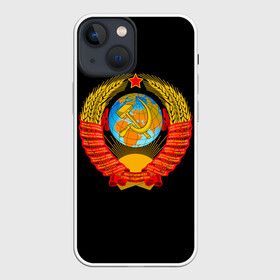 Чехол для iPhone 13 mini с принтом СССР в Новосибирске,  |  | Тематика изображения на принте: russia | star | звезда | земля | коммунизм | молот | патриот | патриотизм | планета | россия | серп | солнце | союз | ссср