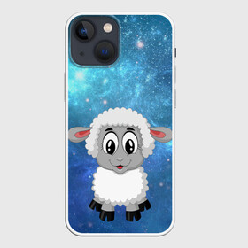 Чехол для iPhone 13 mini с принтом Овечка в Новосибирске,  |  | детство | животные | забавный | копыта | кудряшки | лес | мохнатый | овечка | овца | пастбище | поле | уши | шерсть