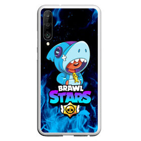 Чехол для Honor P30 с принтом BRAWL STARS LEON SHARK в Новосибирске, Силикон | Область печати: задняя сторона чехла, без боковых панелей | brawl stars | crow | leon | leon shark | sally leon | shark | stars | акула | берли | ворон | леон | леон акула | спайк | эль примо