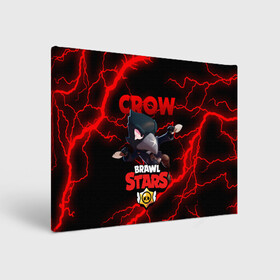 Холст прямоугольный с принтом  BRAWL STARS CROW | БРАВЛ СТАРС ЛЕОН в Новосибирске, 100% ПВХ |  | brawl stars | crow | leon | leon shark | sally leon | shark | stars | акула | берли | ворон | леон | леон акула | спайк | эль примо