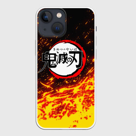 Чехол для iPhone 13 mini с принтом Kimetsu no Yaiba яркое пламя в Новосибирске,  |  | demon slayer | demon slayer: kimetsu no yaiba | kimetsu | kimetsu no yaiba | nezuko | slayer | tanjiro | клинок рассекающий демонов | незуко | танджиро | шинобу кочо