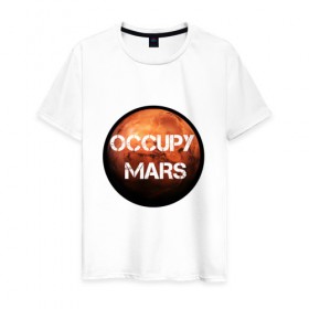 Мужская футболка хлопок с принтом Илон Маск в Новосибирске, 100% хлопок | прямой крой, круглый вырез горловины, длина до линии бедер, слегка спущенное плечо. | elon musk | space x | tesla | илон маск