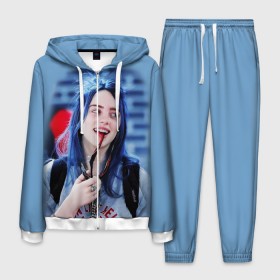 Мужской костюм 3D с принтом BILLIE EILISH в Новосибирске, 100% полиэстер | Манжеты и пояс оформлены тканевой резинкой, двухслойный капюшон со шнурком для регулировки, карманы спереди | ayelish | bad guy | bellyache | bilie eilish | bilie elish | billie | billie eilish | eilish | electronic | elish | music | били айлиш | билли айлиш | эйлиш | элиш