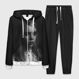 Мужской костюм 3D с принтом BILLIE EILISH в Новосибирске, 100% полиэстер | Манжеты и пояс оформлены тканевой резинкой, двухслойный капюшон со шнурком для регулировки, карманы спереди | ayelish | bad guy | bellyache | bilie eilish | bilie elish | billie | billie eilish | eilish | electronic | elish | music | били айлиш | билли айлиш | эйлиш | элиш