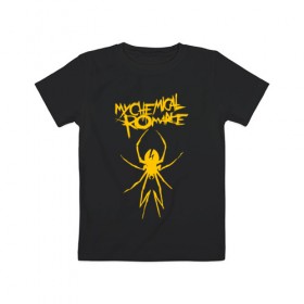 Детская футболка хлопок с принтом My Chemical Romance spider в Новосибирске, 100% хлопок | круглый вырез горловины, полуприлегающий силуэт, длина до линии бедер | music | my chemical romance | rock | боб брайар | джеймс дьюис | джерард уэи | майки уэи | музыка | рок | рэй торо | фрэнк айеро