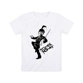 Детская футболка хлопок с принтом My Chemical Romance в Новосибирске, 100% хлопок | круглый вырез горловины, полуприлегающий силуэт, длина до линии бедер | music | my chemical romance | rock | боб брайар | джеймс дьюис | джерард уэи | майки уэи | музыка | рок | рэй торо | фрэнк айеро