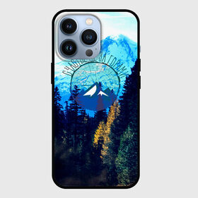 Чехол для iPhone 13 Pro с принтом лес в Новосибирске,  |  | Тематика изображения на принте: альпинизм | горы | кемпинг | лес | счастье не за горами | туризм