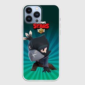 Чехол для iPhone 13 Pro Max с принтом Brawl Stars Crow в Новосибирске,  |  | Тематика изображения на принте: brawl stars | bull | colt | crow | leon | leon shark | shark | stars | акула | берли | ворон | динамайк | кольт | леон | леон акула | нита | спайк | шелли | эль примо