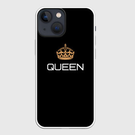 Чехол для iPhone 13 mini с принтом Королева в Новосибирске,  |  | для двоих | королева | корона | парные | подарок девушке | подарок ей | подарок жене