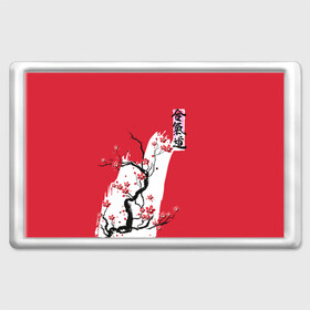 Магнит 45*70 с принтом Сакура Айкидо в Новосибирске, Пластик | Размер: 78*52 мм; Размер печати: 70*45 | Тематика изображения на принте: aikido | аикидо | айкидо | восточные единоборства | единоборства | морихей уэсиба