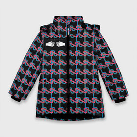Зимняя куртка для девочек 3D с принтом Black mask в Новосибирске, ткань верха — 100% полиэстер; подклад — 100% полиэстер, утеплитель — 100% полиэстер. | длина ниже бедра, удлиненная спинка, воротник стойка и отстегивающийся капюшон. Есть боковые карманы с листочкой на кнопках, утяжки по низу изделия и внутренний карман на молнии. 

Предусмотрены светоотражающий принт на спинке, радужный светоотражающий элемент на пуллере молнии и на резинке для утяжки. | Тематика изображения на принте: birds of prey | harley quinn | потрясающая история харли квин | харли квин | хищные птицы